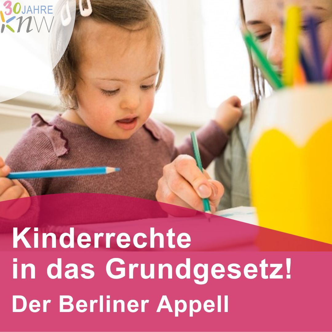 Mutter mit behindertem Kind beim Malen. Grafik: Kinderrechte in das Grundgesetz. Der Berliner Appell. Mutter mit behindertem Kind beim Malen. Grafik: Kinderrechte in das Grundgesetz. Der Berliner Appell.