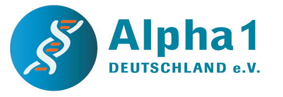 Logo Alpha1 Deutschland e.V. Gesellschaft für Alpha-1-Antitrypsinmangel Erkrankte