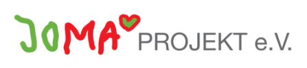 Logo JoMa-Projekt e.V. - Selbsthilfe für Familien mit unheilbar kranken und schwerstbehinderten Kindern, Jugendlichen und jungen Erwachsenen
